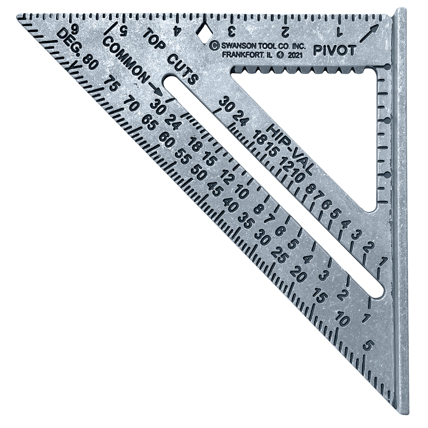 Metric 25 cm Swanson Tool Speed Square S0101 Geo-Dreieck mit Anschlagwinkel 