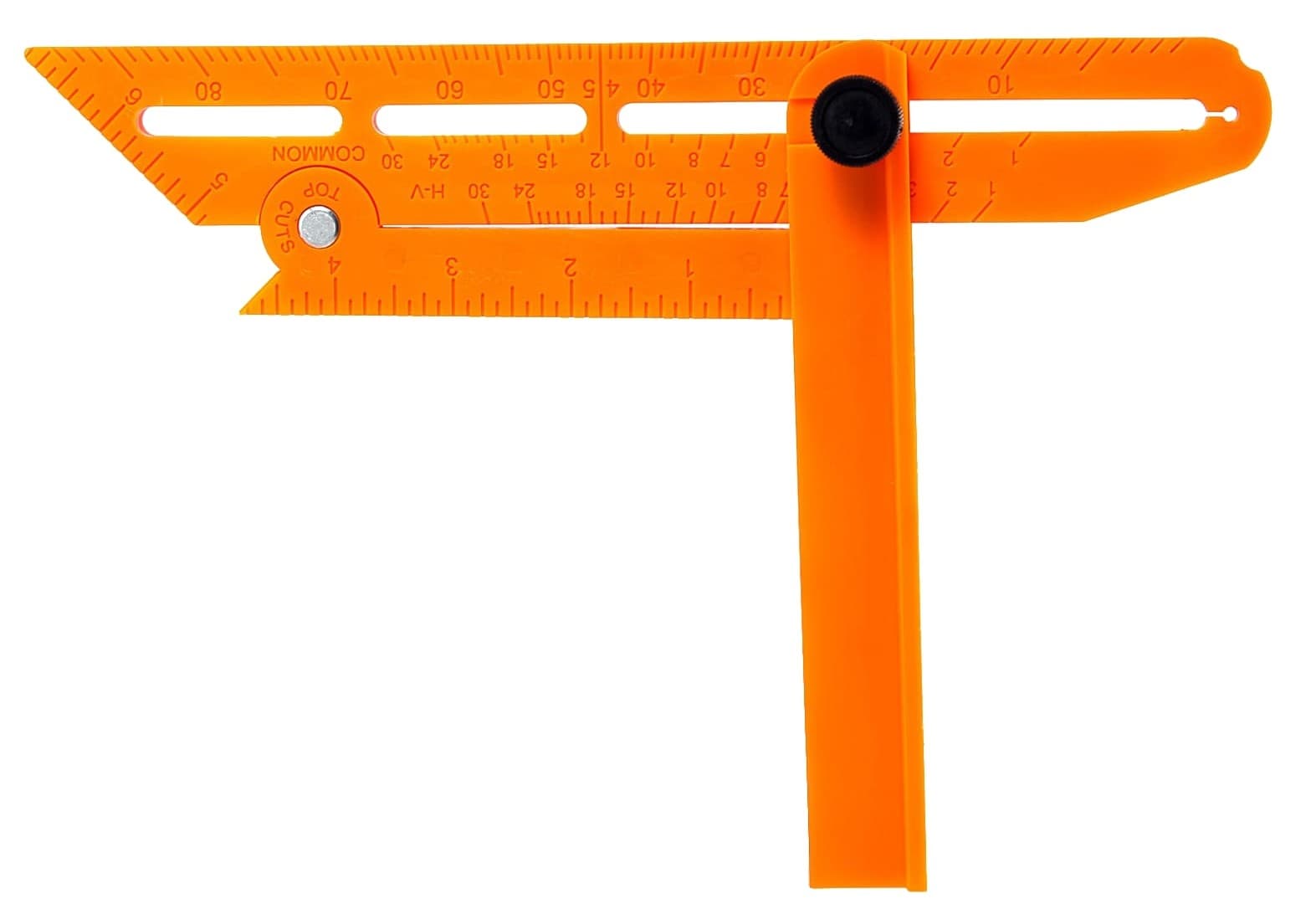 The Swanson Speed® Bevel unfolded into its sliding T-bevel position, with the bevel arm extended for angle transfer.